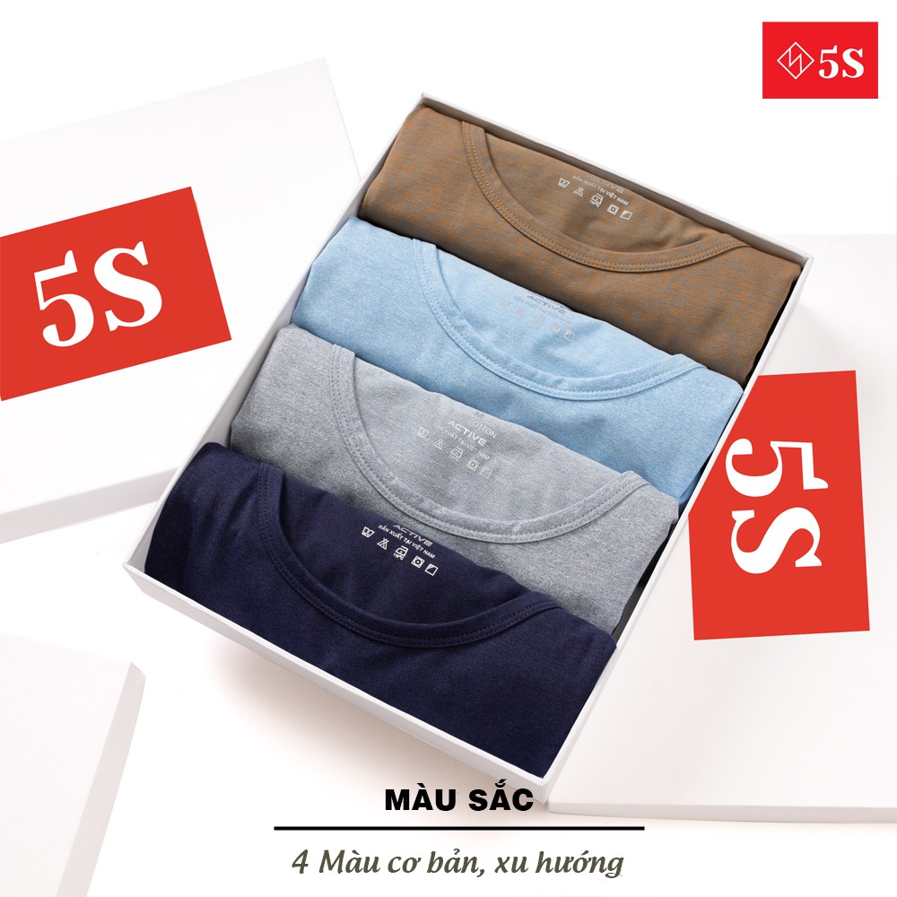 Áo Sát Nách Nam 5S (4 Màu), Chất liệu Premium Cotton Siêu Thấm Hút, Thoáng Mát, Vận Động Thoải Mái (ATT21023) | BigBuy360 - bigbuy360.vn