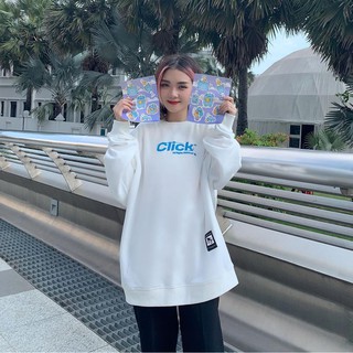 Áo sweater nỉ click club basic color tay dài form rộng unisex
