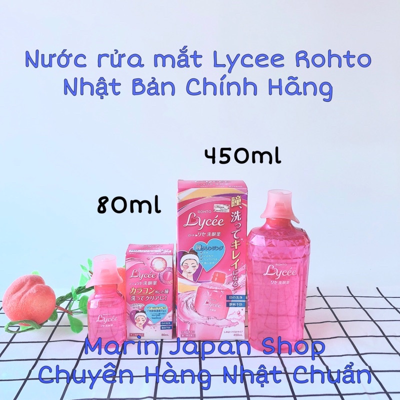 Nước rửa mắt cấp ẩm, làm sạch mắt, dưỡng mắt Lycee Rohto Nhật Bản