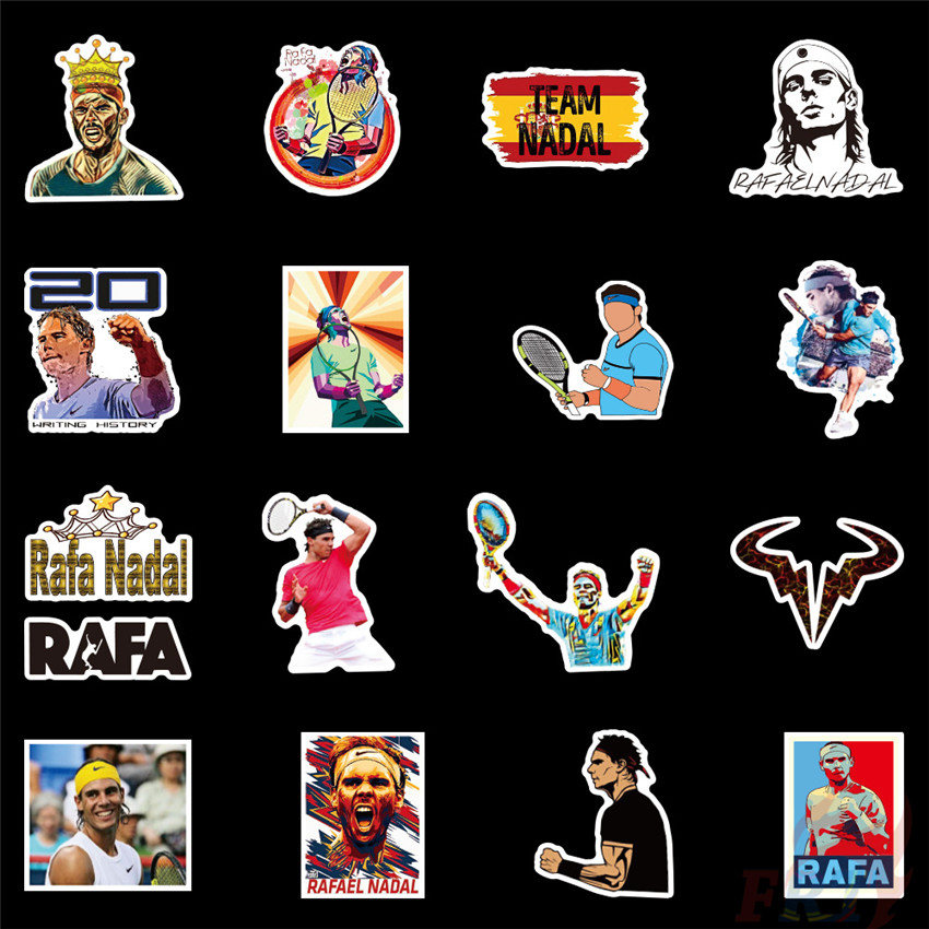 ❉ Rafael Nadal - Professional Tennis Player Rafa Stickers ❉ 50Pcs/Set Fashion DIY Waterproof Doodle Decals Stickers