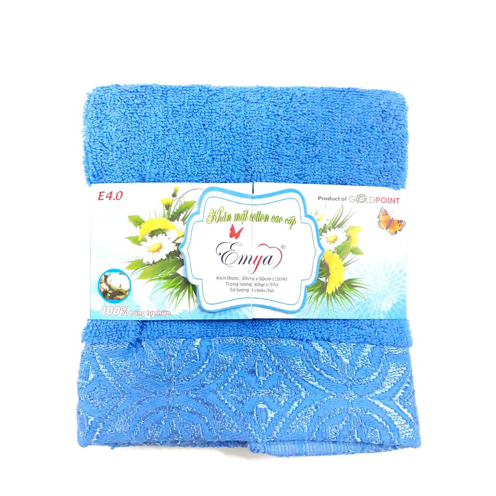 Khăn Mặt Emya 4.0 Cotton Cao Cấp Mã KE-3050 (giao màu ngẫu nhiên)