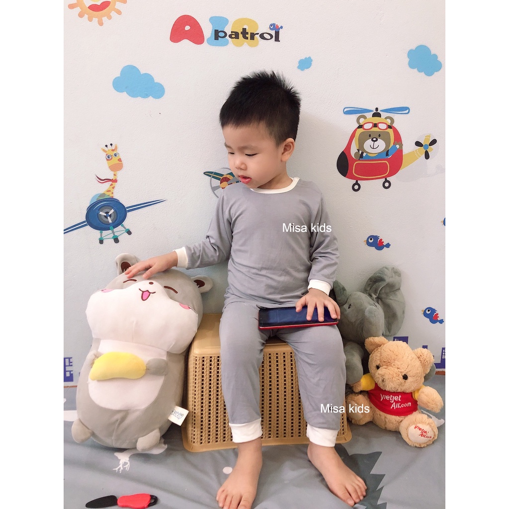 [NEW] Đồ Bộ dài tay mùa hè cho bé trai bé Gái chất petit ⚡ HÀNG LOẠI I ⚡bộ dài cho bé nằm điều hòa, mềm mịn co giãn tốt