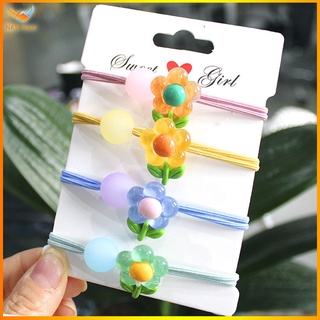 Dây buộc tóc nữ hoa nhỏ đính cườm - Set 5 dây cột tóc dễ thương, bền đẹp - NASI Store