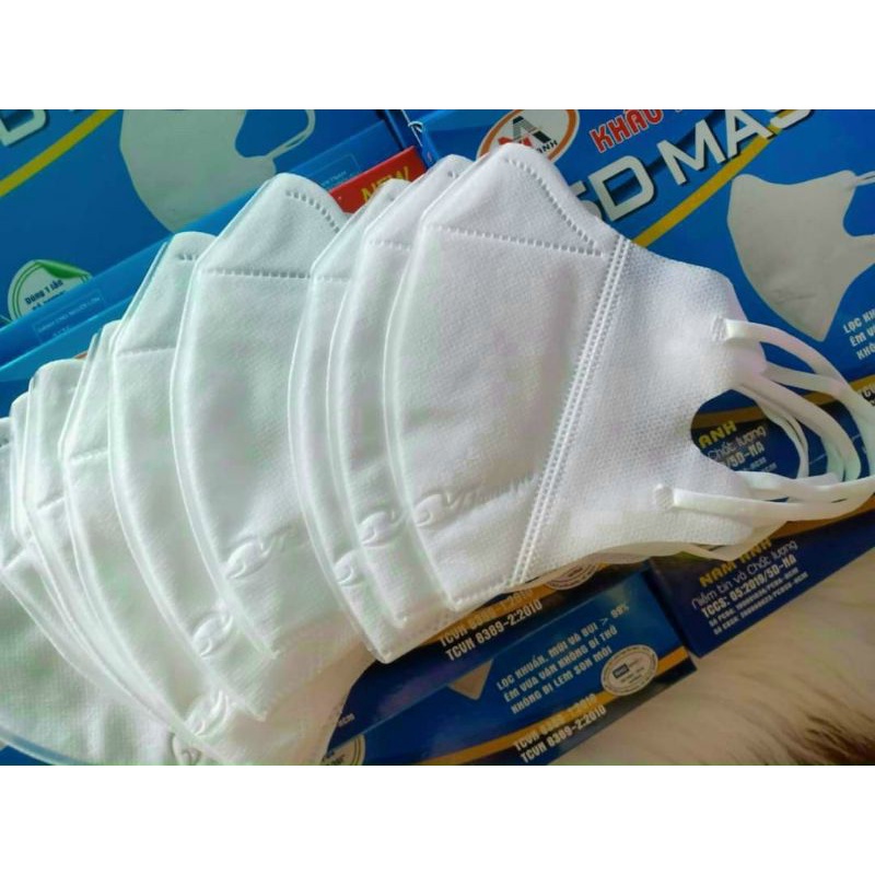Combo 10 hộp 100 cái khẩu trang 5D mask chính hãng Nam anh