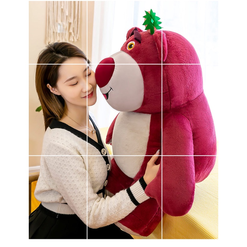 Gấu Nhồi Bông Hình Chú Gấu Dâu Tây Dễ Thương Kích Thước 26cm/40cm/60cm Dùng Làm Quà Tặng Sinh Nhật