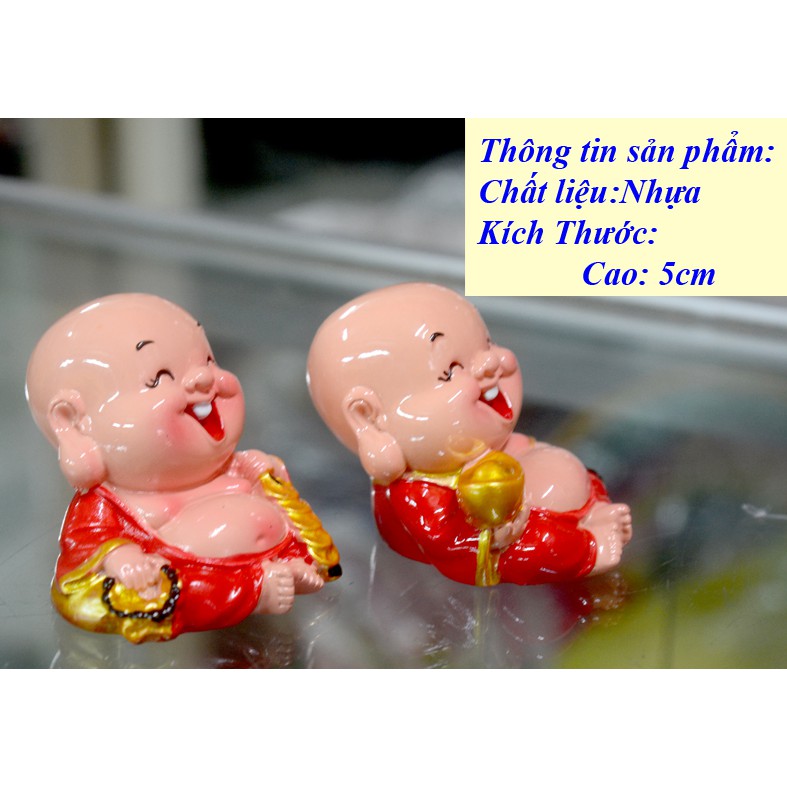 Bộ hai tượng Di Lặc cười cầm thỏi vàng-xâu tiền