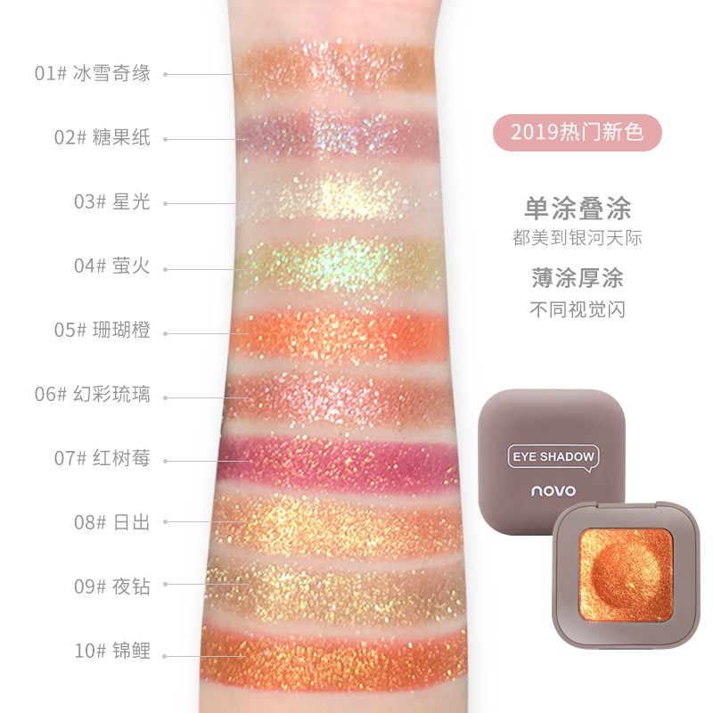 ♕Bảng Phấn Mắt NOVO Màu Đơn Sắc Mềm Mại NO.5280
