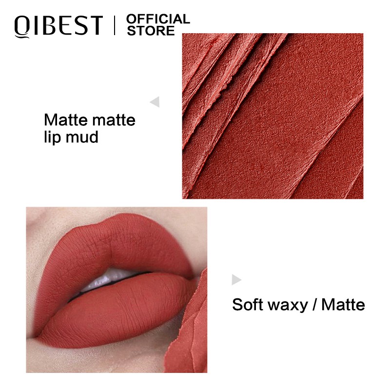 Son môi QIBEST 25g chất nhung lì mịn 6 màu tuỳ chọn kèm cọ | BigBuy360 - bigbuy360.vn