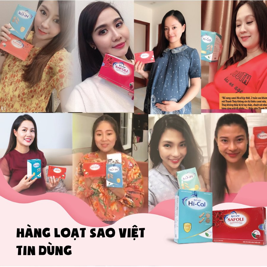 Avisure Hical Bổ sung canxi hữu cơ cho bà bầu Canxi cho mẹ sau sinh Canxi hical Vitamin bầu Hộp 60 viên