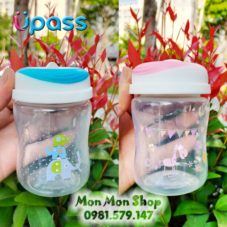 Bình trữ sữa/ bình đựng sữa mẹ cổ rộng UPASS 125ml đựng tối đa 150ml ( Tương thích Pigeon, Lansinoh..)