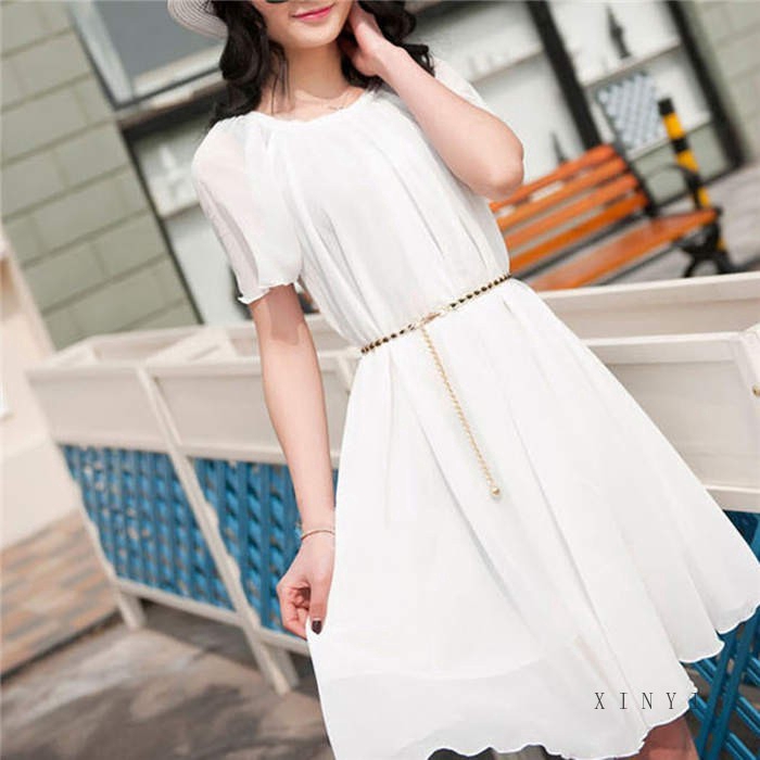 Dây thắt lưng kim loại đính hạt ngọc trai nhân tạo thời trang