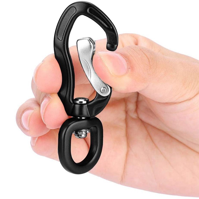 Móc khóa chữ D xoay 360 độ bằng hợp kim nhôm đa năng tiện dụng dùng cho hoạt động ngoài trời