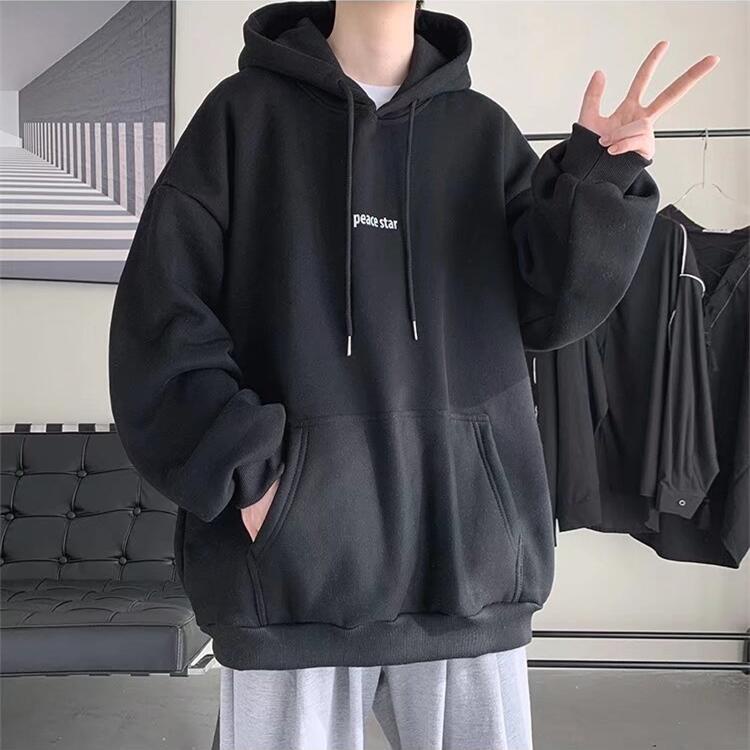 Áo hoodie đơn giản phù hợp nam nữCODmũ len