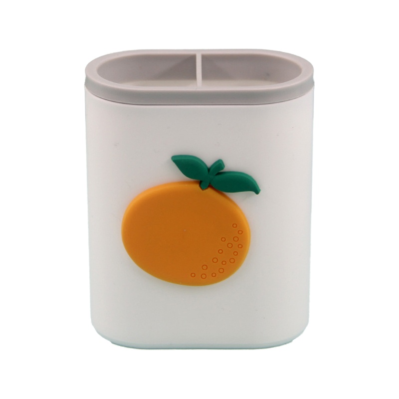 Ống đựng bút để bàn chia 2 ngăn thiết kế hoạt hình đáng yêu tiện lợi cho học sinh người lớn