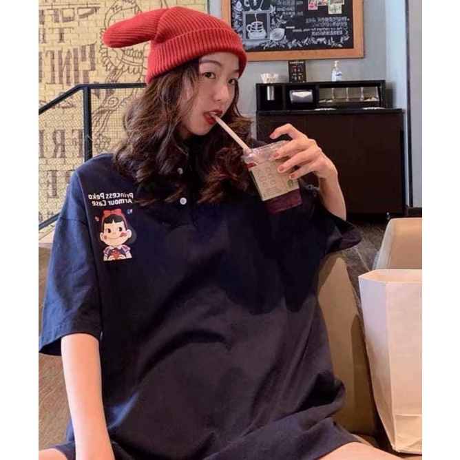 Áo Thun PoLo Thom 3 Vạch Chéo Quốc Dân, Áo Phông Rộng Cổ Đức Unisex
