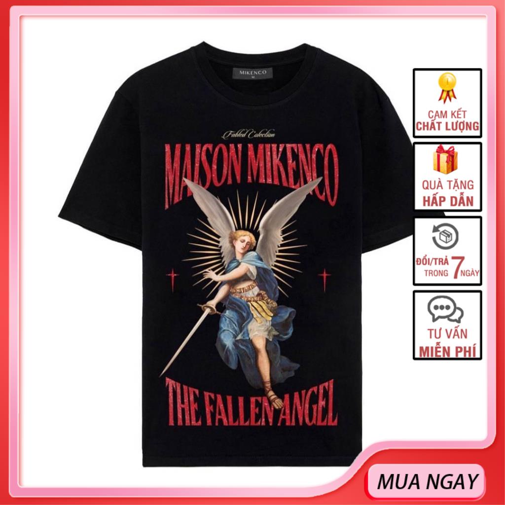 Áo phông nam MIKENCO Thiên thần Fallen angel tshirt,áo thun mikenco dáng unisex
