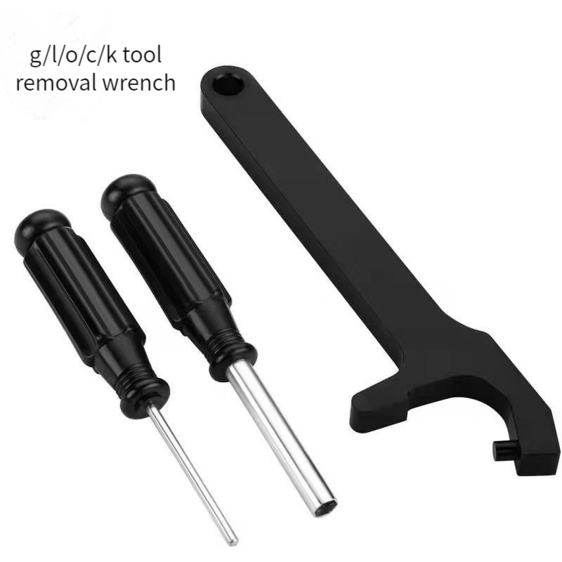 G / l / o / c / k độ cứng cao g / l / o / c / k công cụ tháo cờ lê mặt trước lắp đặt 3-piece glock tool tool tool base removal wrench g / l / o / c / k tool kit front sight tool magazine removal tool