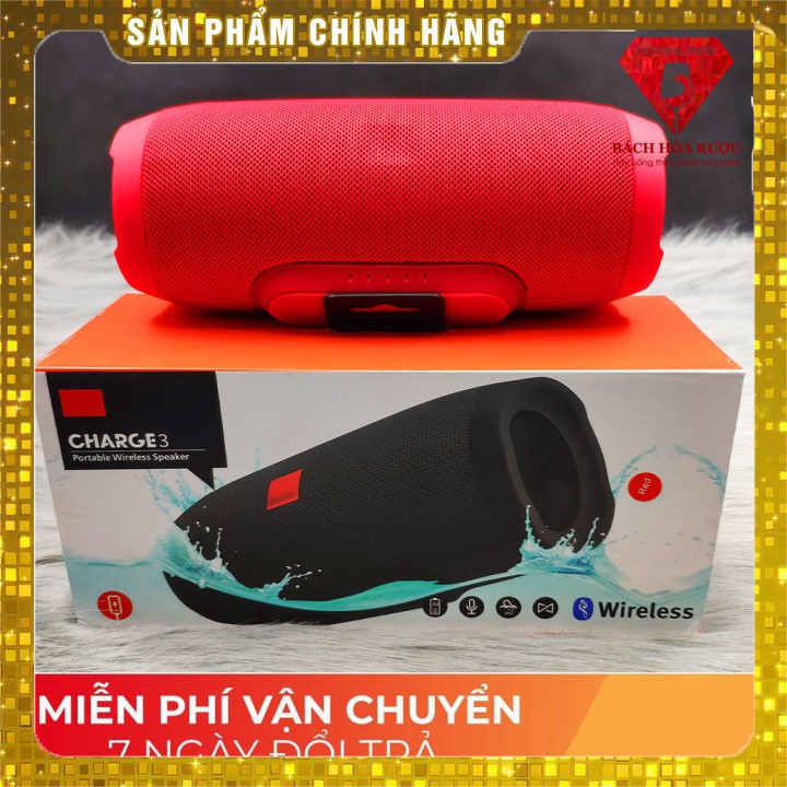 Loa Bluetooth Không Dây JBL Charge 3 Vỏ Nhôm Nghe Nhạc Âm Thanh Chất Lượng Hỗ Trợ Cắm Thẻ Nhớ Và USB( Ảnh thật + Video)