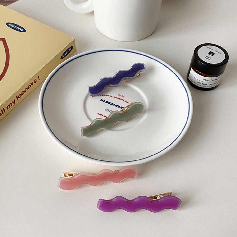 Kẹp Tóc Mỏ Vịt Bằng Nhựa Dẻo Phong Cách Hàn Quốc Ngọt Ngào WMES15H Dành Cho Bạn Nữ