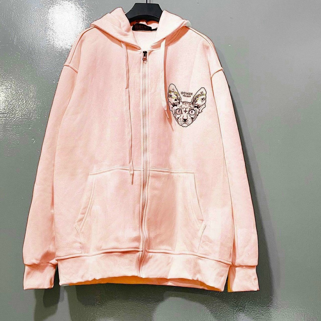 &lt;FREE SHIP&gt; ÁO KHOÁC NỈ NGOẠI HÌNH MÈO BAO ĐẸP, BAO CHẤT