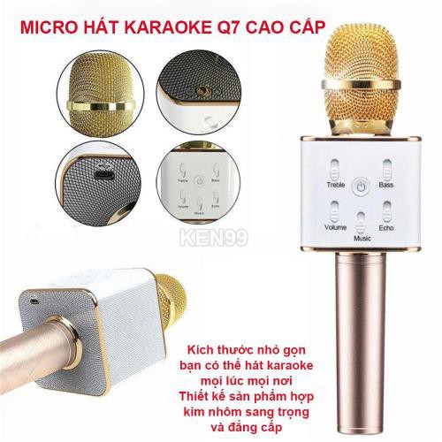 (ưu đãi giá) MIC KARAOKE BLUETOOTH Q7 KÈM LOA FULLBOX