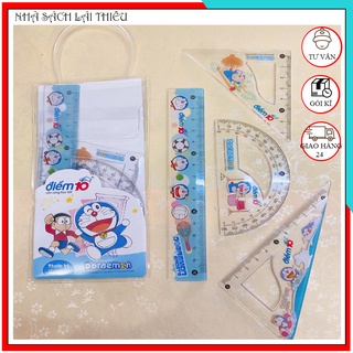 Bộ thước kẻ doraemon thiên long điểm 10 tp-sr09/do