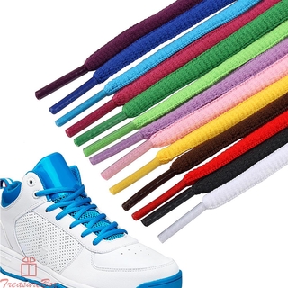 Unisex 1 Pair Colorful Oval Athletic Shoelaces Sport Laces Strings