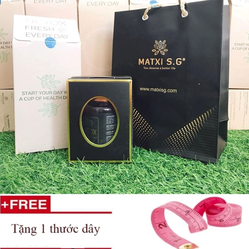 Combo Trà Detox Chính Hãng (hộp 28v) + Trà Hoa Date Mới & Thước Dây (Tem Nguyên)