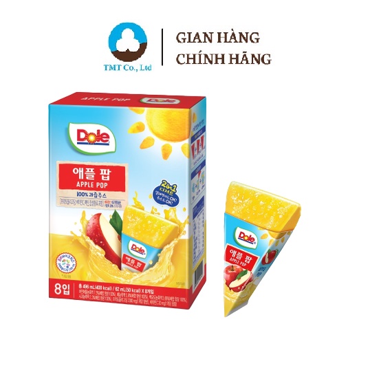 Hộp nước kem tuyết trái cây ép Dole 1 hộp 8 gói