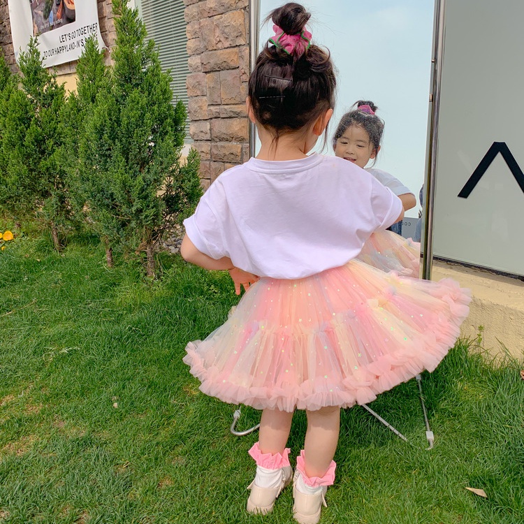 Chân Váy Lưới Ngắn 2022 Thời Trang Mùa Hè Phong Cách Phương Tây Mới Cho Bé Gái