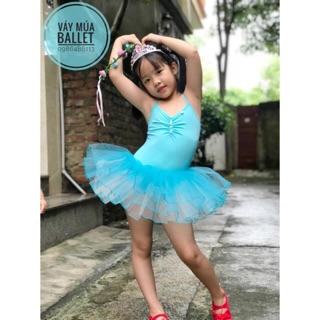 Váy múa ballet 2 dây xanh (có sỉ từ 5c)