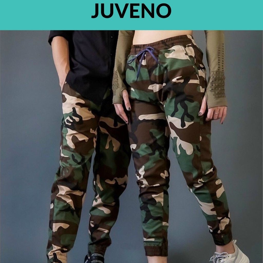 Quần Jogger Rằn Ri Juveno- Mặc Đôi Nam Nữ  Cực Đẹp - Phong Cách Trẻ Trung