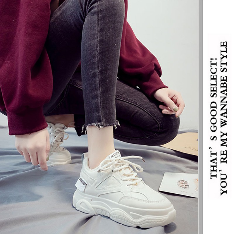 Giày thể thao nữ FREESHIP sneaker mã SP14 màu trắng đẹp hàn quốc cao cấp chất liệu da nhân tạo