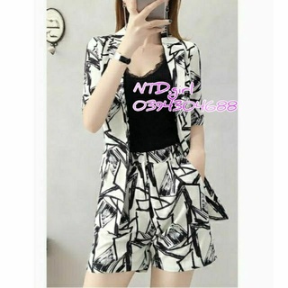 Hàng nhập - Set bộ vest nữ thanh lich độc đáo, sét đồ thời trang công sở blazer