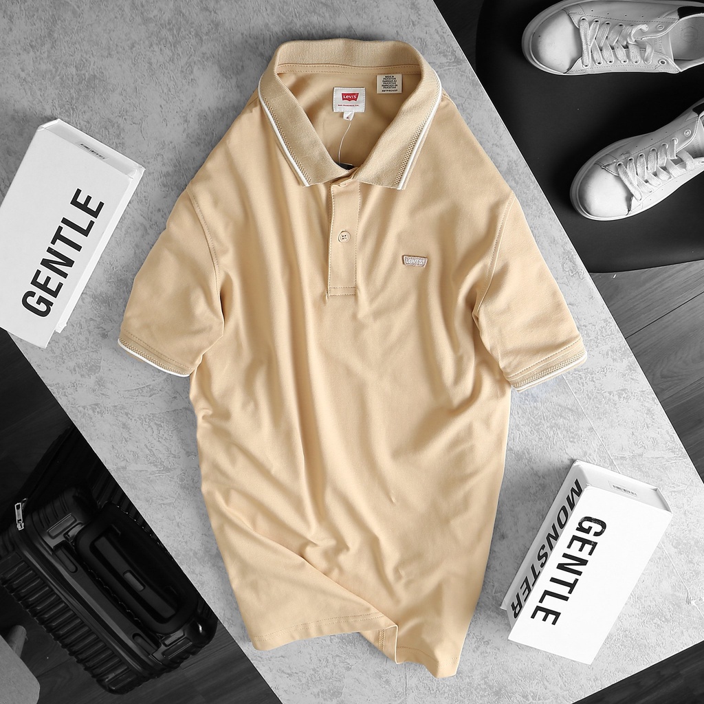 Áo thun có cổ màu be siêu siêu đẹp  1 chiếc polo thun milan mới lạ chất cotton mịn nhé anh em POLV52
