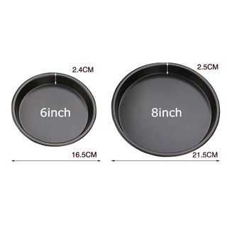 Khuôn pizza chống dính 6 inch 8 inch 10 inch màu đen