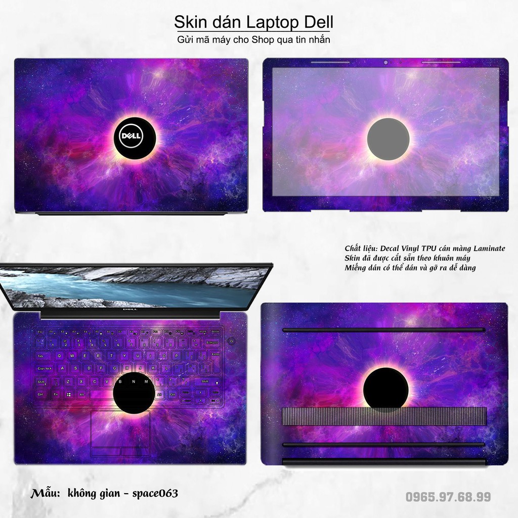 Skin dán Laptop Dell in hình không gian nhiều mẫu 11 (inbox mã máy cho Shop)