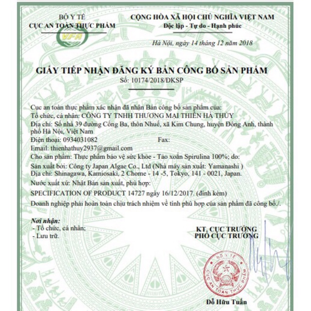 Tảo Xoắn Spirulina 🚛Freeship🚛Loại 2200v- Tem Đỏ | BigBuy360 - bigbuy360.vn