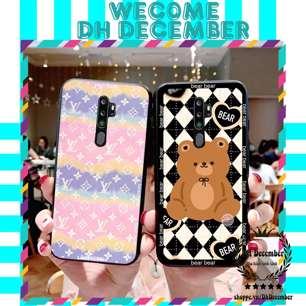 Ốp lưng Oppo A5 2020 / A9 2020 in hình 3D GẤU HỒNG-GẤU BE3R -XINH XẺO CỰC ĐẸP
