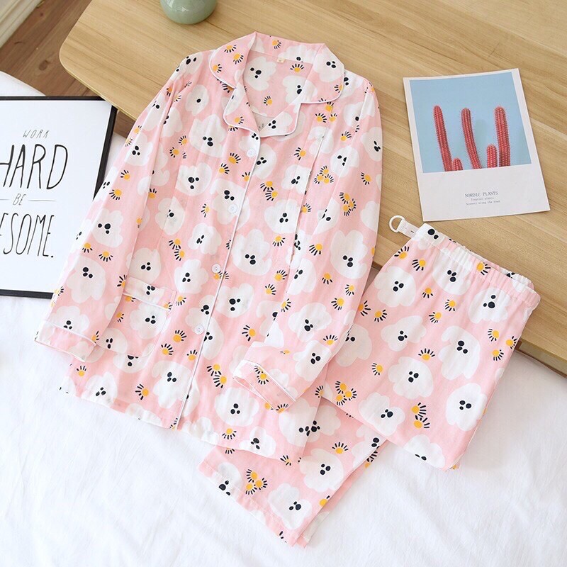 Đồ bộ sau sinh, pijama bầu và sau sinh thô đũi mặc hè Az2993