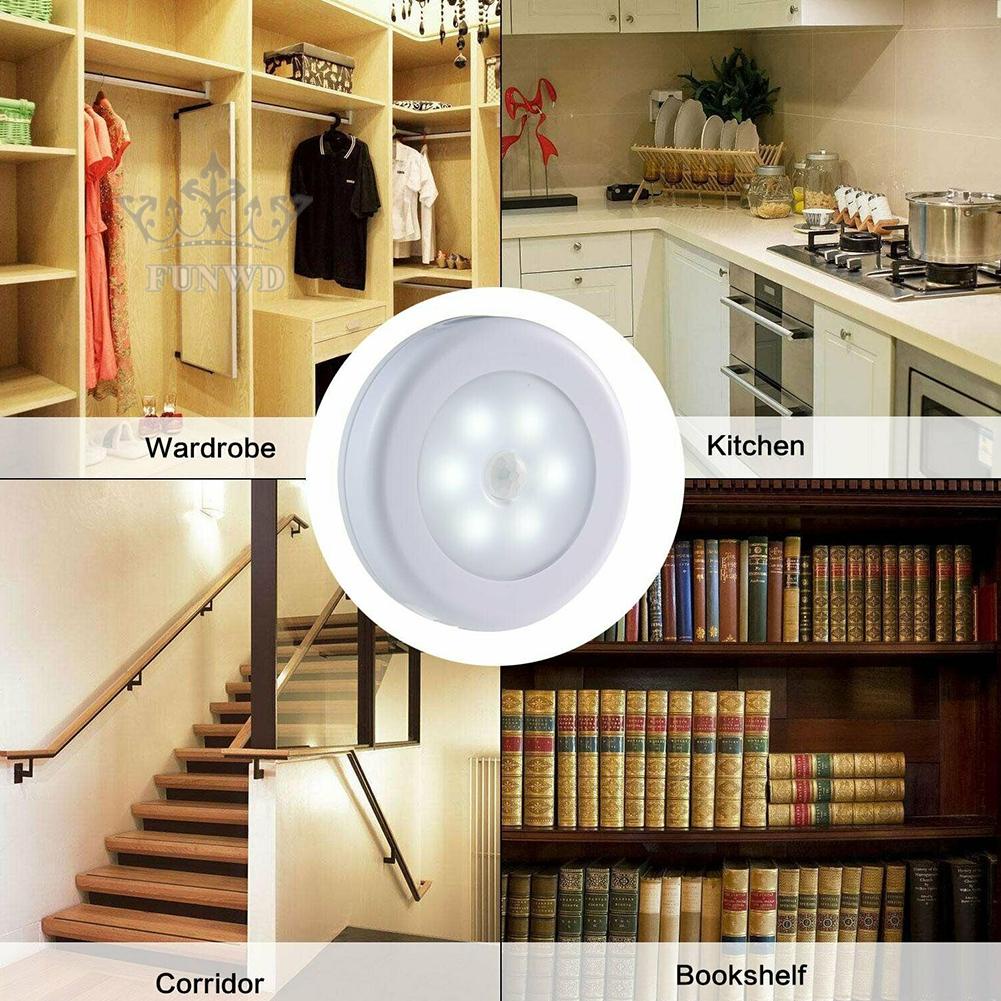 【FUNWD】1*light String Motion Sensor LED Night Cordless Battery-Powered Wall Light New