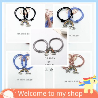 Vòng Đeo Tay Nam Châm Cá Tính Cho Cặp Đôi Phối Mặt Hình Cầu Vồng Phong Cách Retro Hàn Quốc