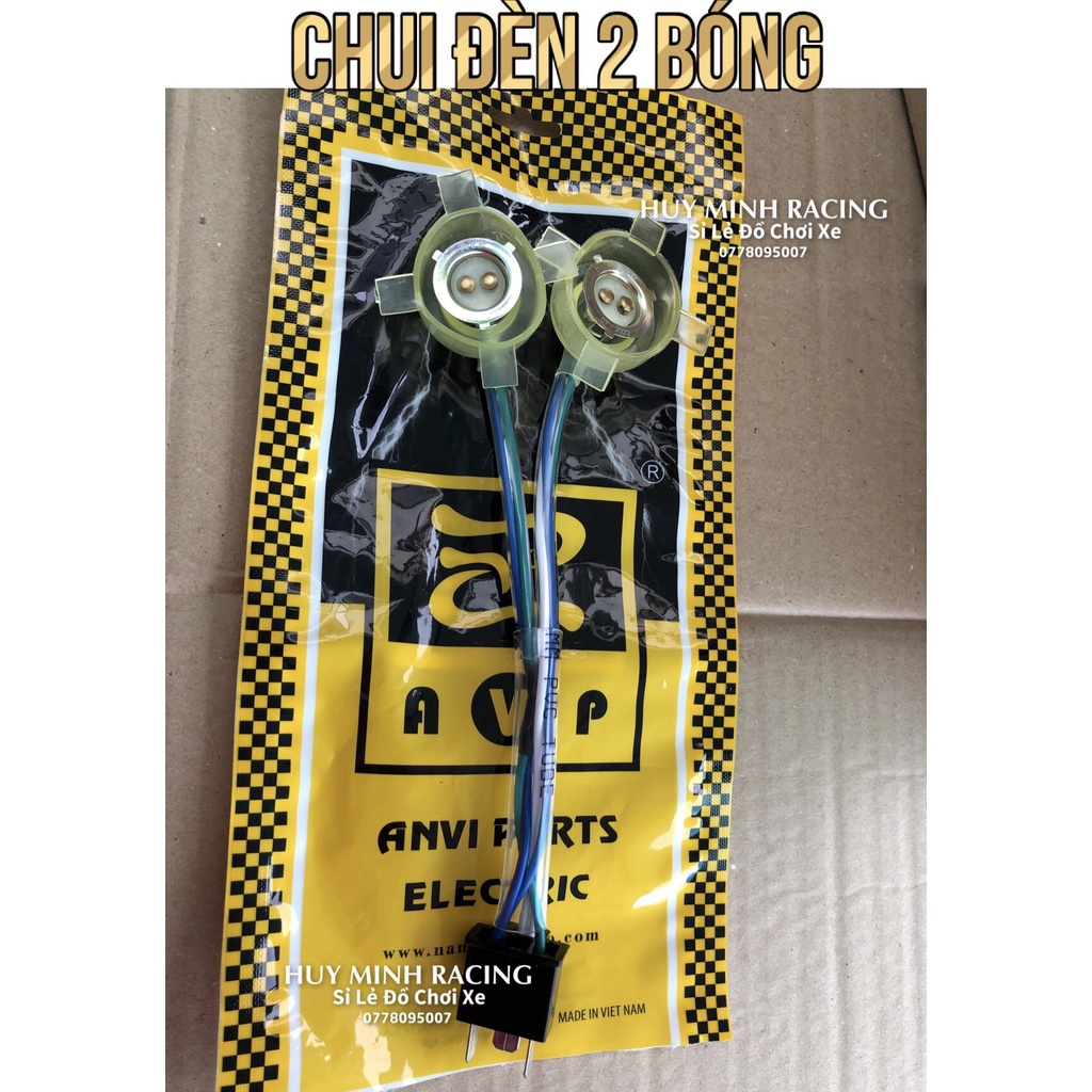 (HÀNG MỚI VỀ)Chui đèn 2 bóng gắn wave125 đời fu neo / fu mập