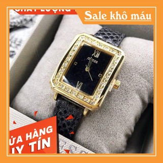 Đồng hồ Nữ Guess dây da kim tuyến đẹp dịu dàng
