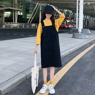 Yếm jean unisex hai dây cá tính