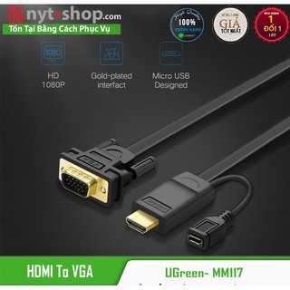 Dây HDMI Sang Vga 2 Đầu Đực UGreen Chính Hãng