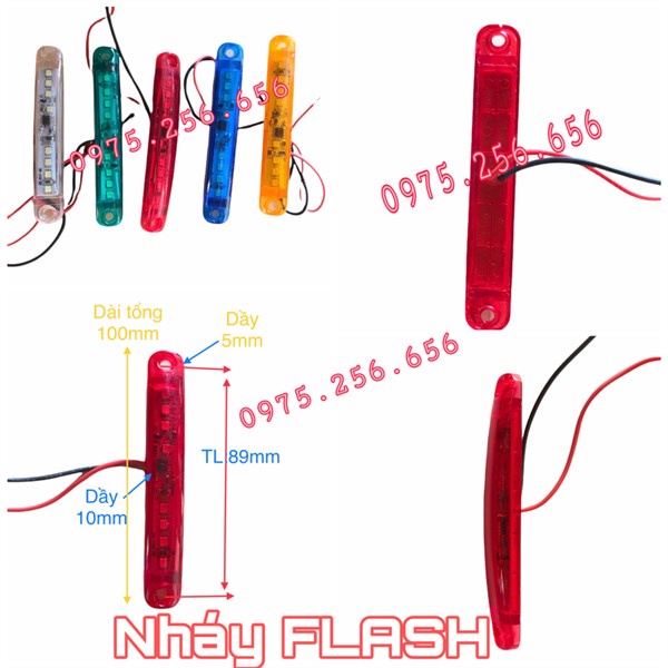 Nháy FLASH 24V đèn sườn ô tô led nháy các loại mầu đèn nhấp nháy siêu hót