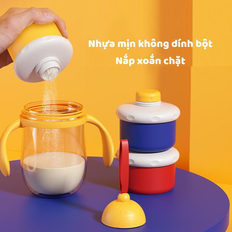 Hộp Chia Sữa 3 Ngăn Nhựa PP Thực Phẩm An Toàn Thuận Tiện Mang Sữa Bột Khi Cho Bé Đi Chơi - Timikid