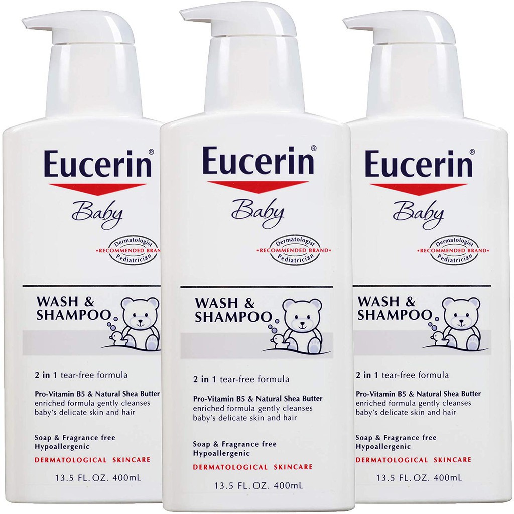 [SƠ SINH] EUCERIN SỮA TẮM GỘI DỊU NHẸ CHO EM BÉ 400ML BABY WASHLOTION 400ML