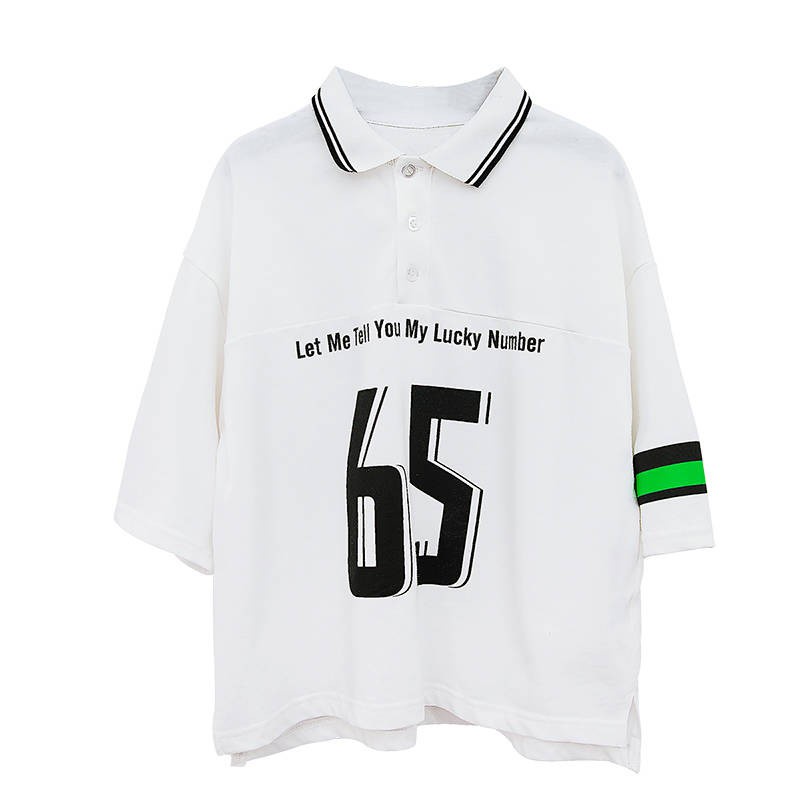  Children's Lapel Polo Shirt T-Shirt Three-Quarter Sleeve 2021 Boy Summer Clothing Children's Plus Size Medium And Big Children Sports Loose Short Sleeve T-Shirt Fashion clothes for little boys